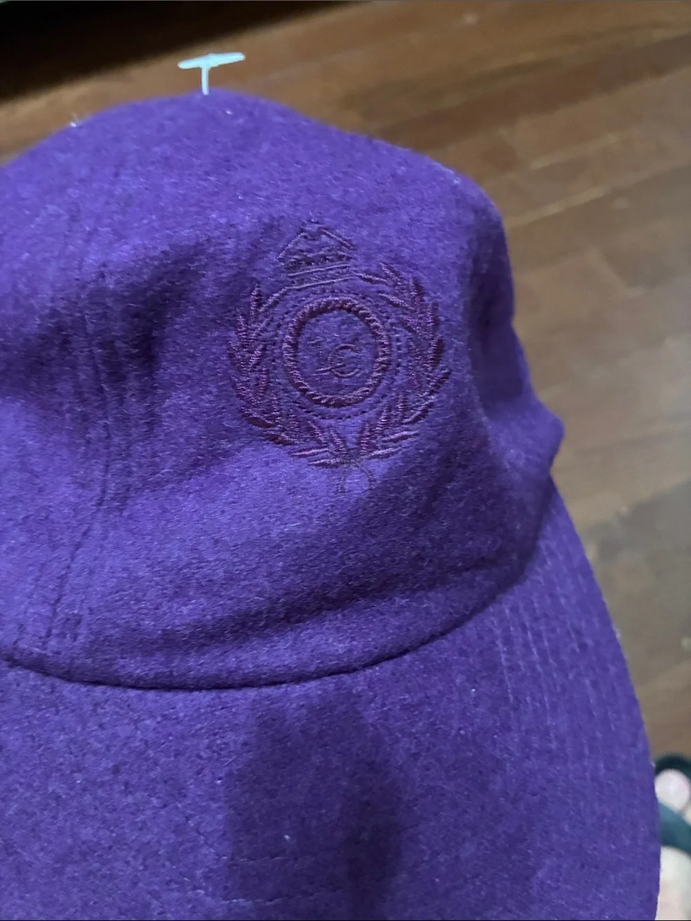 Plum Purple Baseball Cap with Embroidered Crest